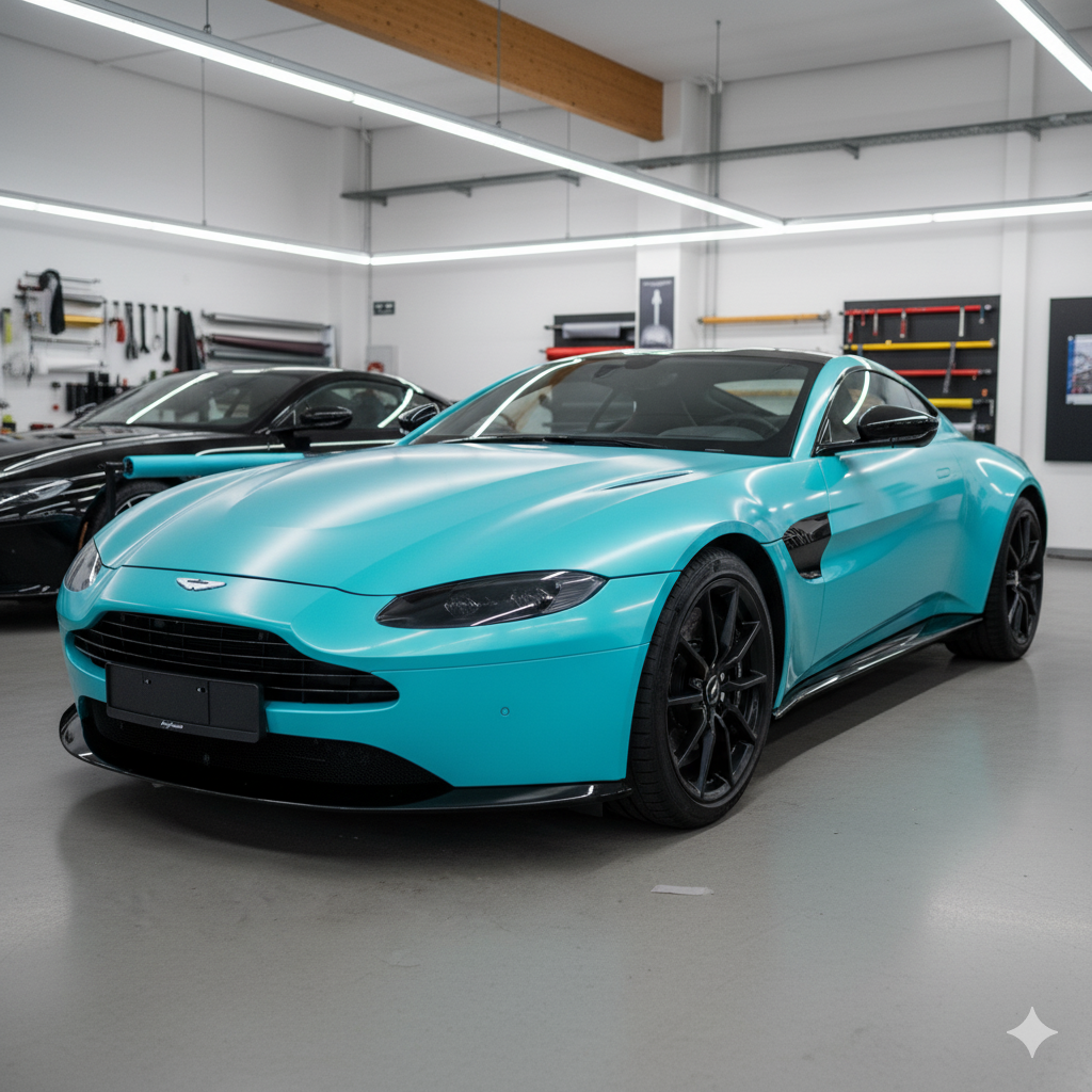 Aston Martin Color Change PPF Wrap Installation in Los Angeles