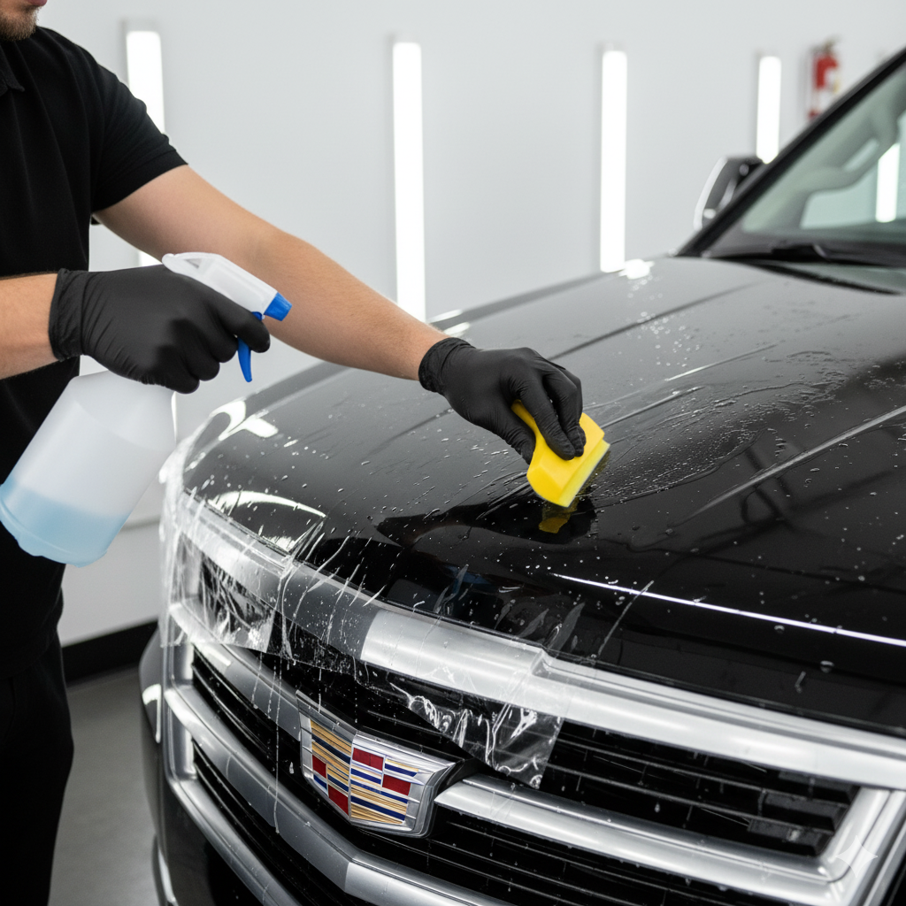 XPEL Cadillac Paint Protection Film PPF Clear Bra Installation Los Angeles