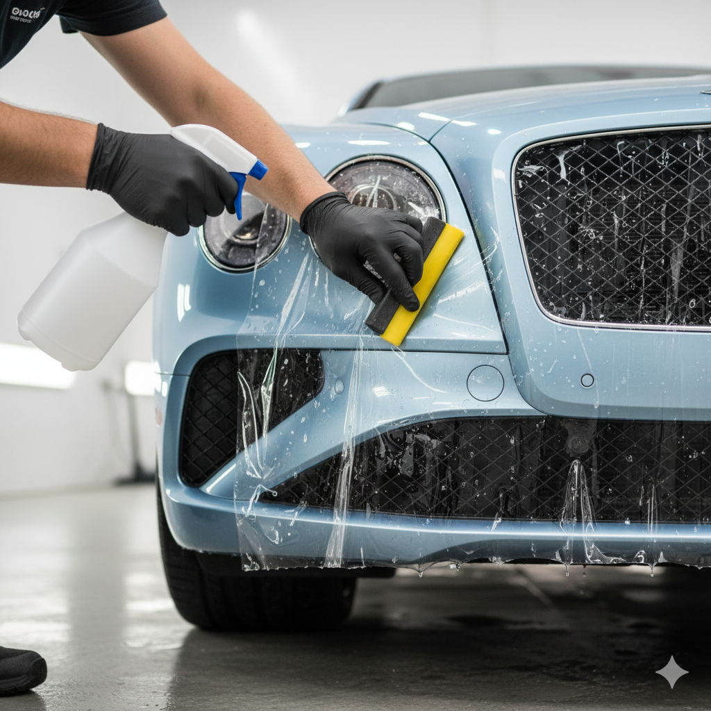 Bentley Paint Protection Film PPF Clear Bra Installation Los Angeles