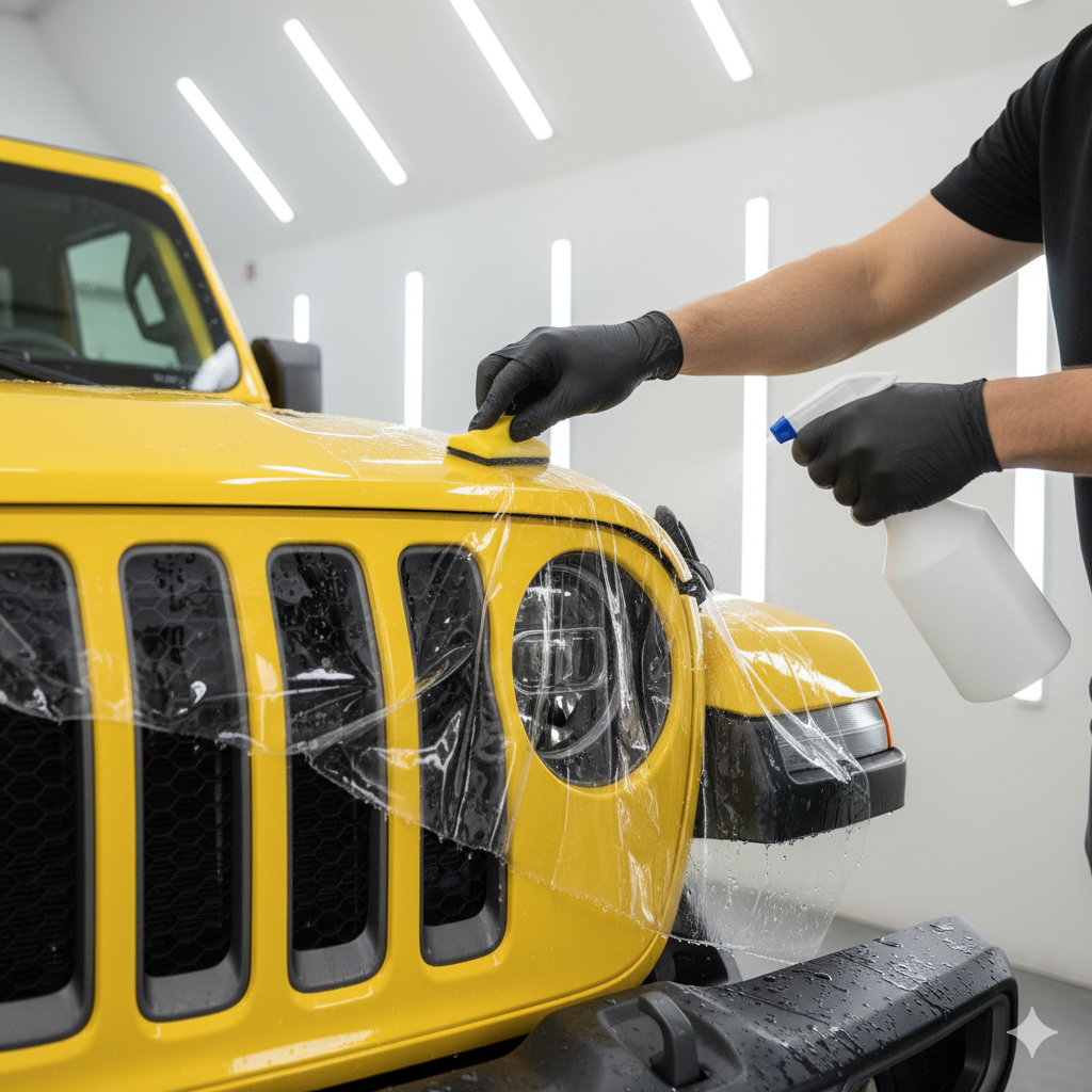 XPEL Jeep Paint Protection Film PPF Clear Bra Installation Los Angeles Wrangler Grand Cherokee