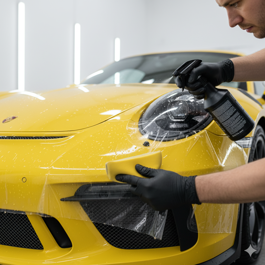 XPEL Porsche Paint Protection Film PPF Clear Bra Installation Los Angeles 911 Taycan GT