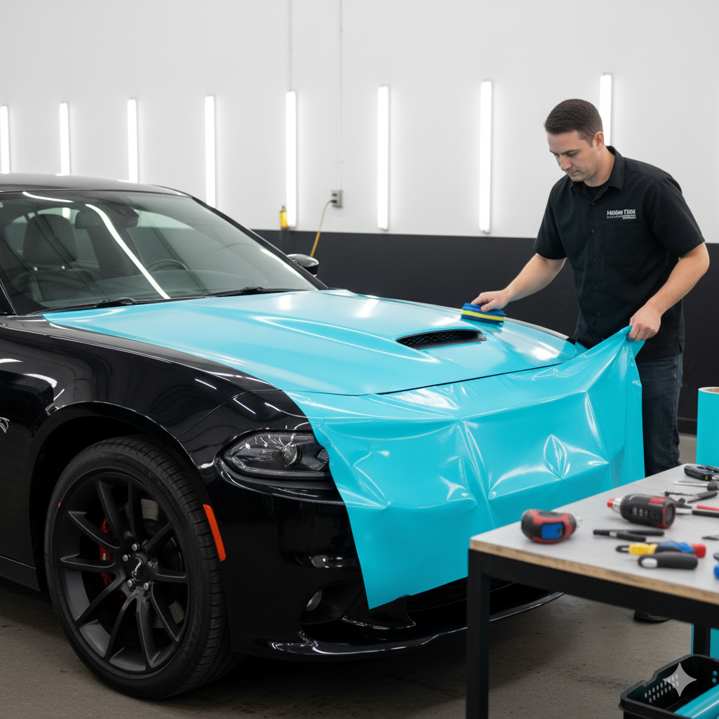 Dodge Color Change PPF Wrap Installation: Power, Protection, and Style in Los Angeles