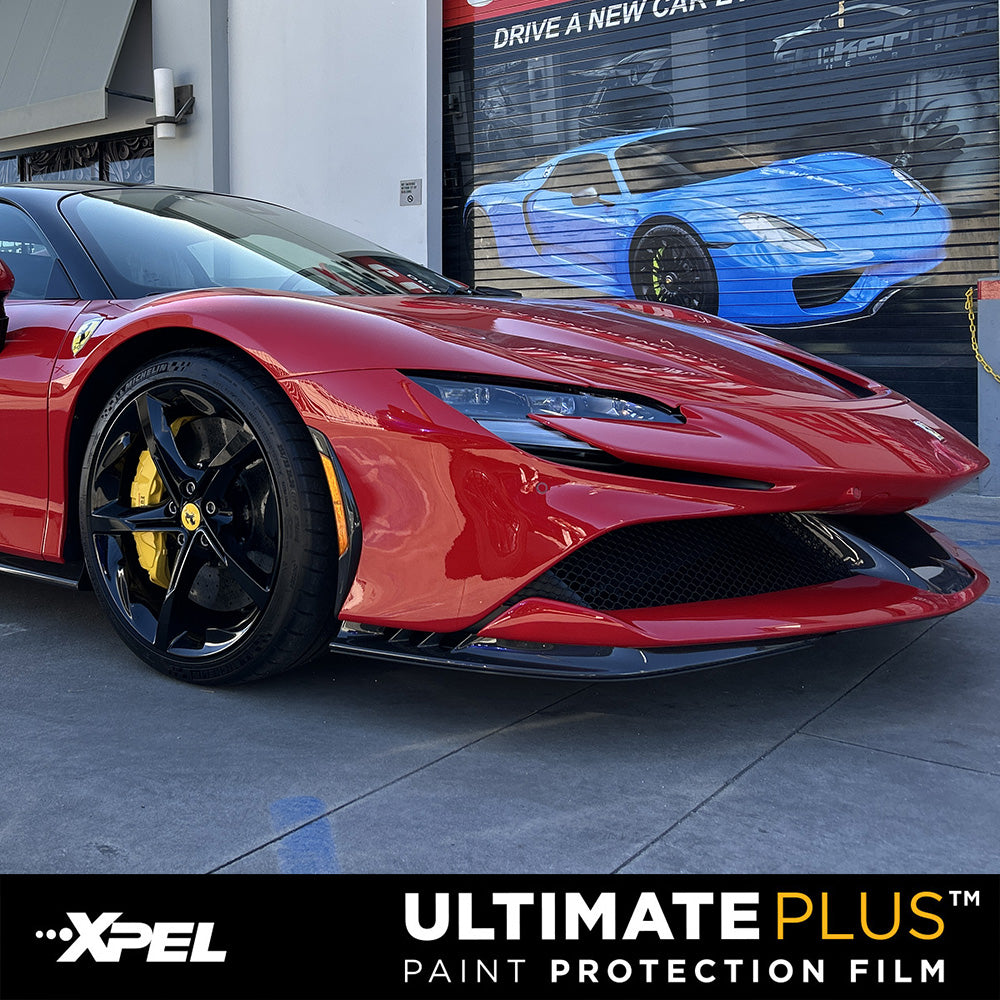 XPEL Ferrari Paint Protection Film PPF Clear Bra Installation Los Angeles