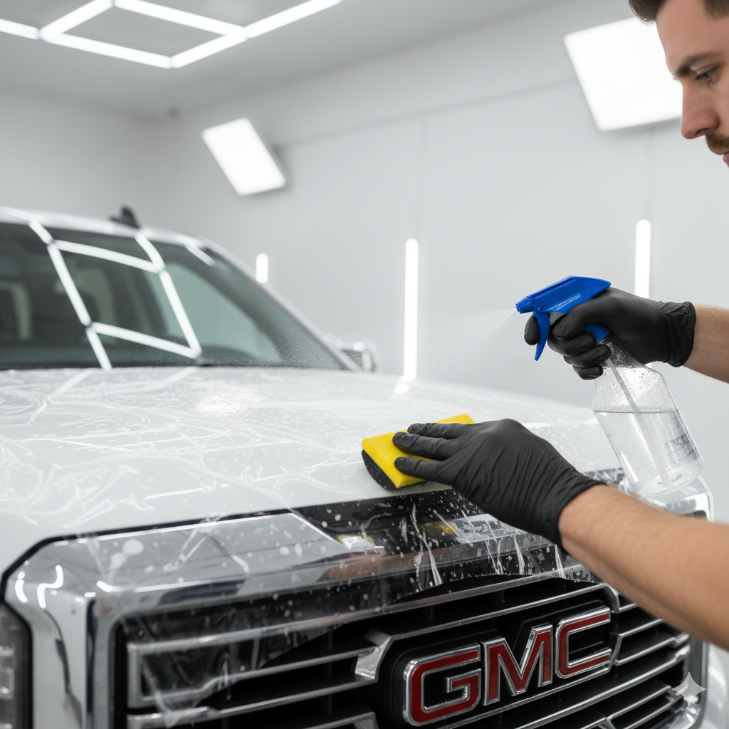 XPEL GMC Paint Protection Film PPF Clear Bra Installation Los Angeles