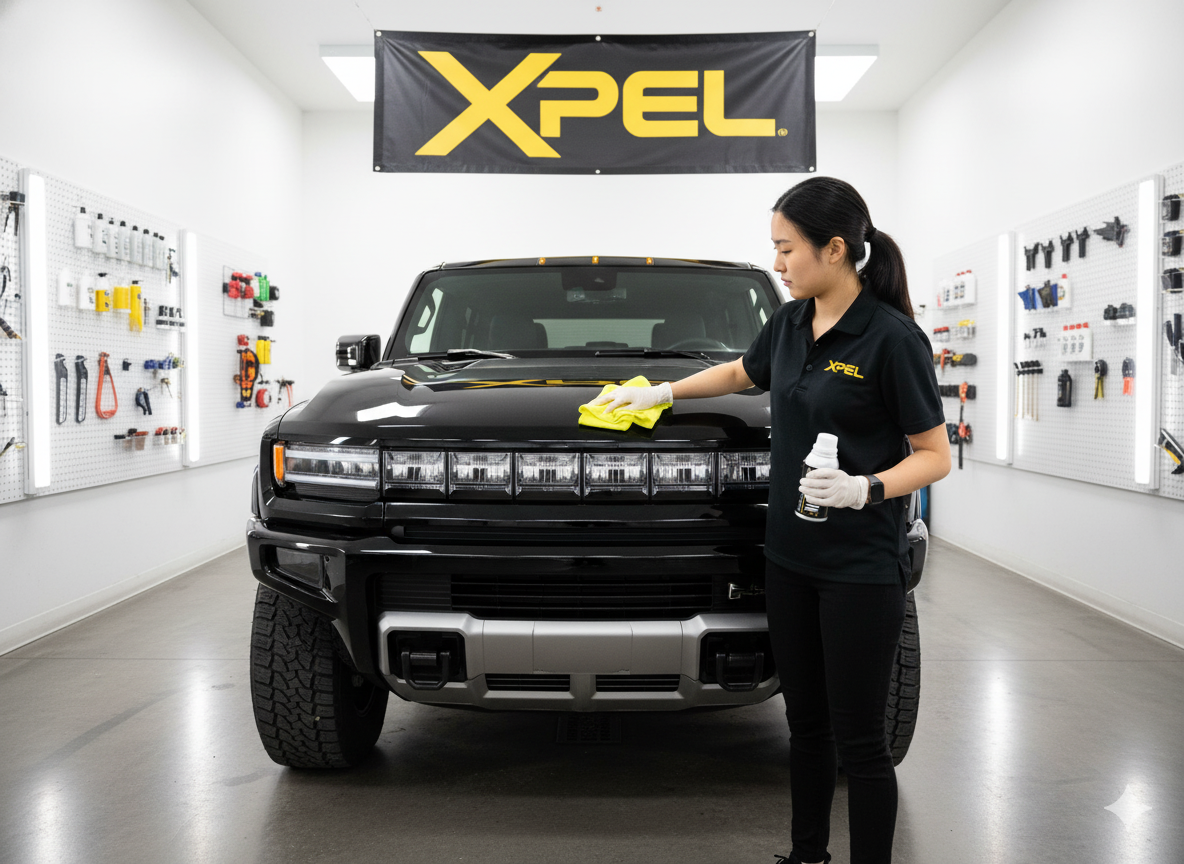 HUMMER EV Ceramic Coating Application in Los Angeles | XPEL Fusion Plus