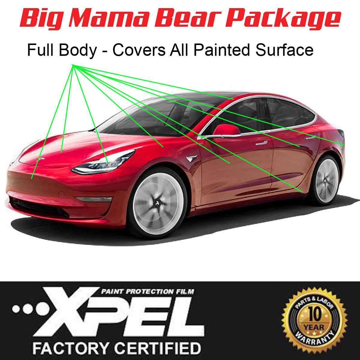 XPEL Ultimate Clear Bra Paint Protection Film Installation Los Angeles - Glossy Finish