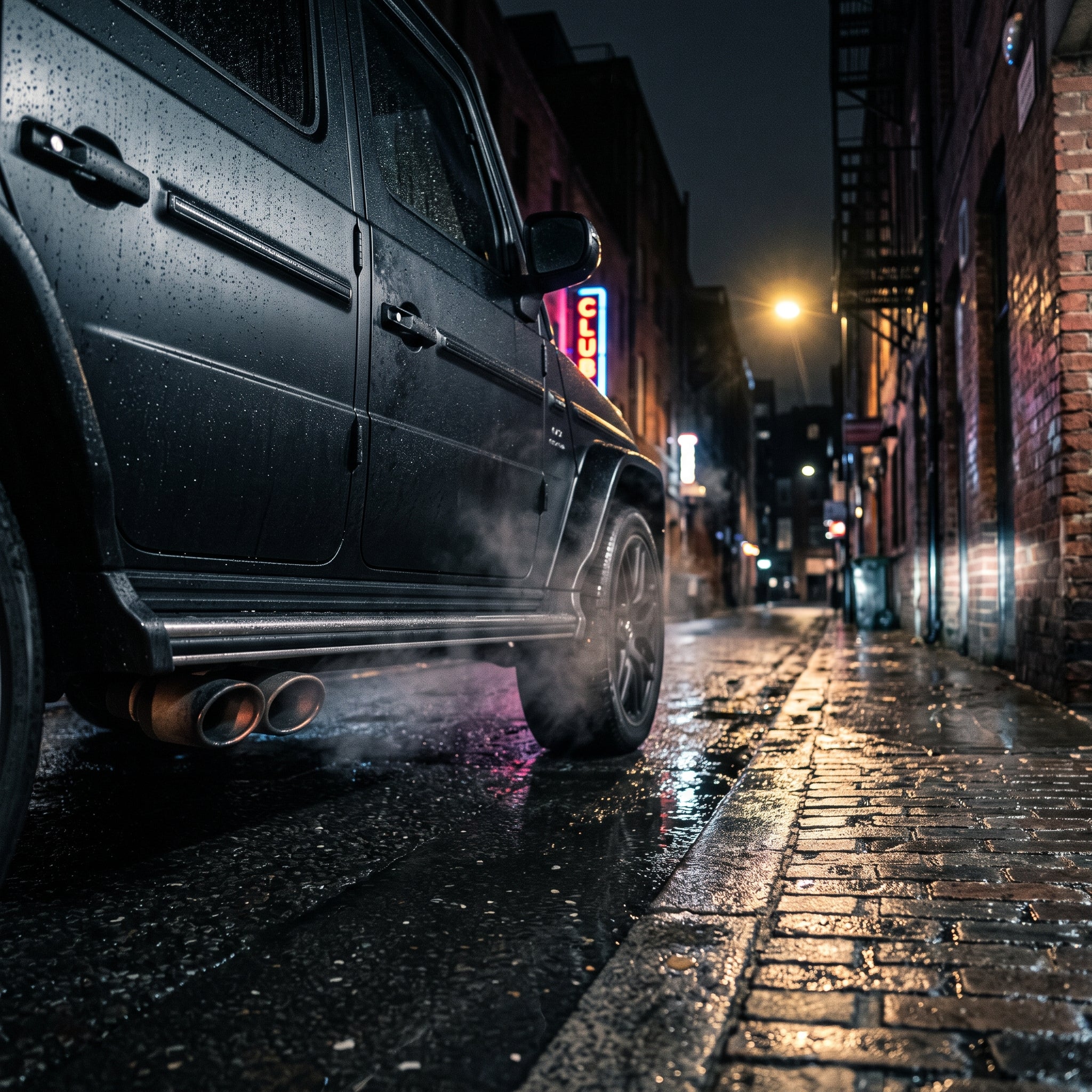 Mercedes-Benz G-Class Custom High-Temp Exhaust Tip Powder Coating