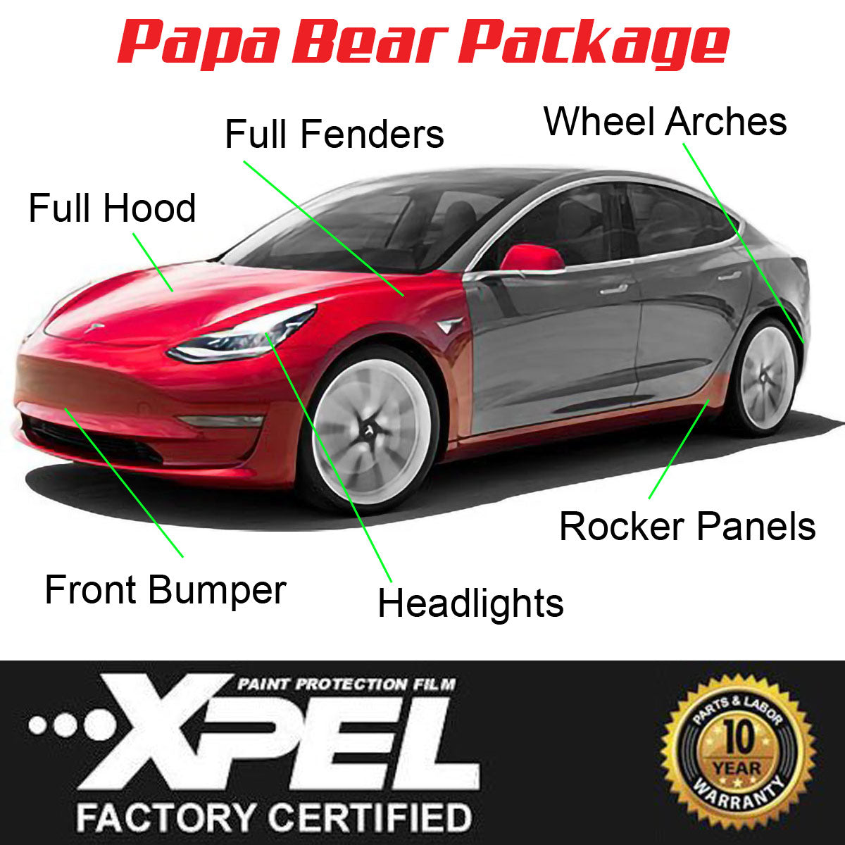 XPEL Ultimate Clear Bra Paint Protection Film Installation Los Angeles - Glossy Finish