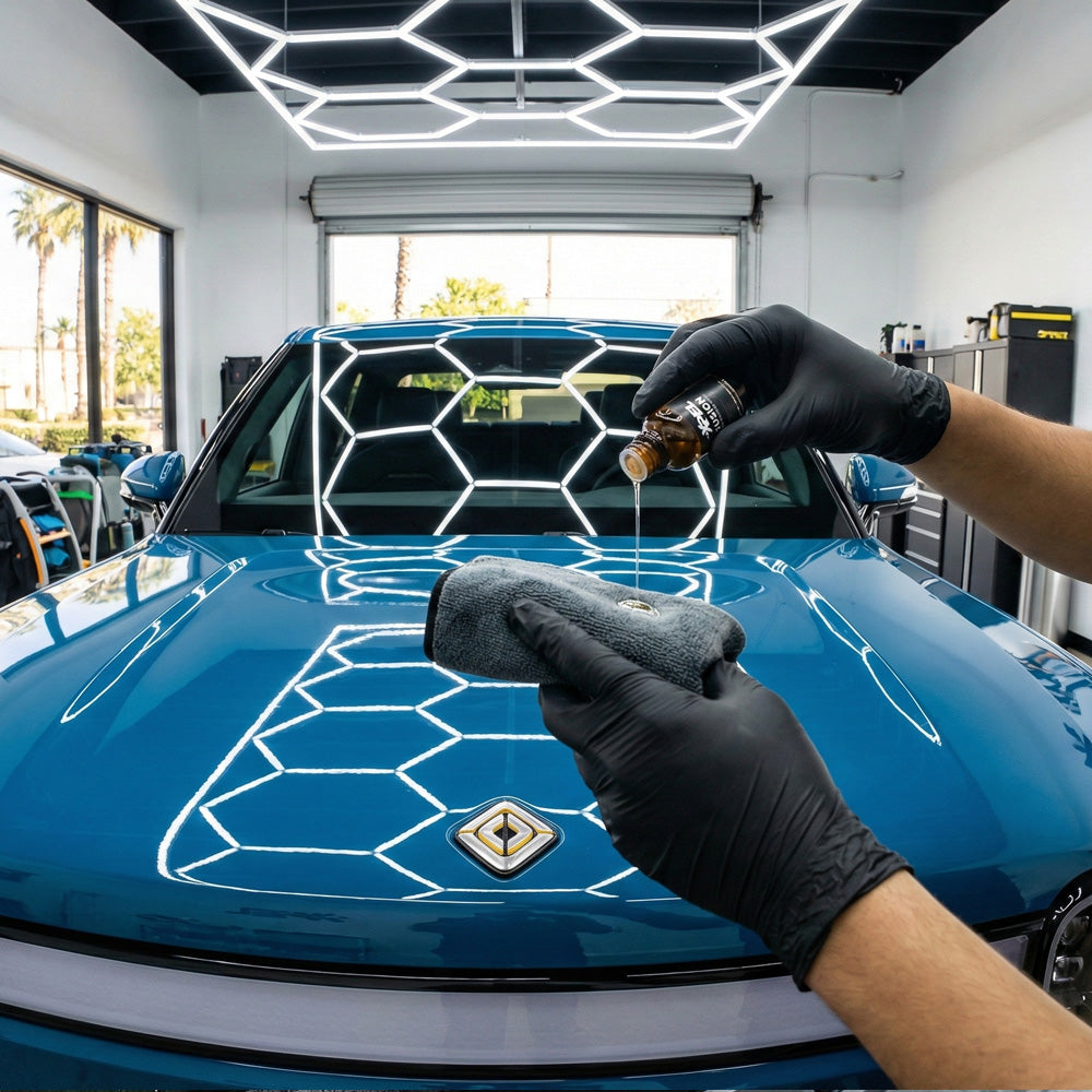 Rivian Ceramic Coating Application in Los Angeles | XPEL Fusion Plus