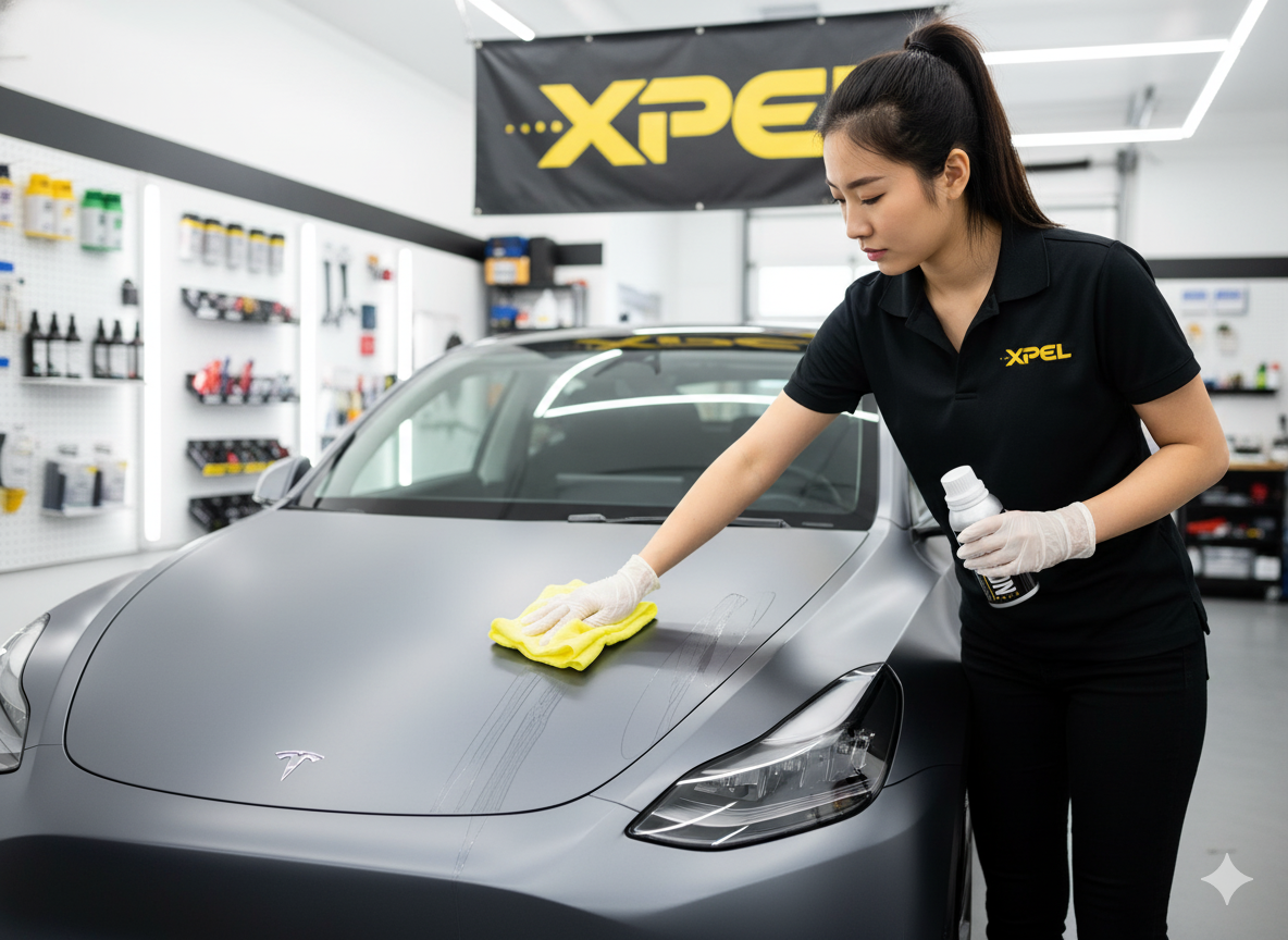 Tesla Ceramic Coating Application in Los Angeles | XPEL Fusion Plu