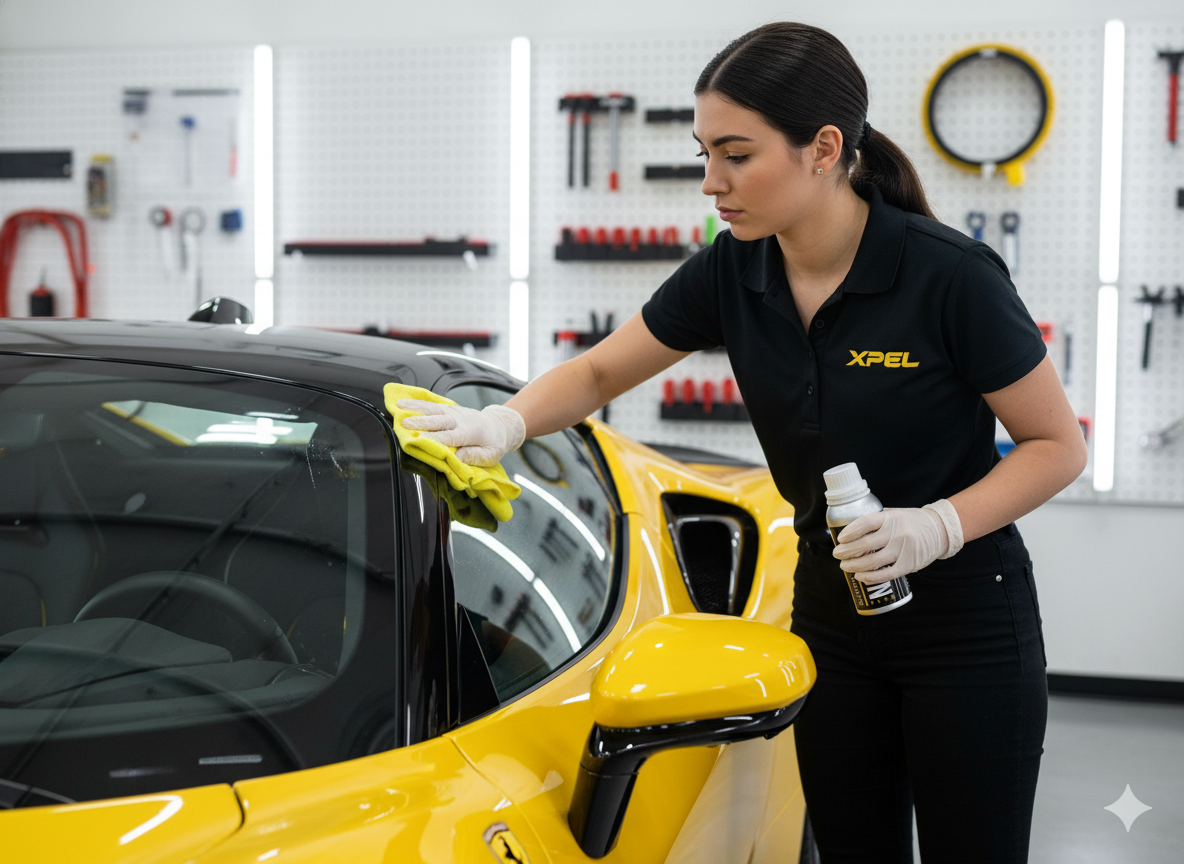 Ferrari Ceramic Coating Application in Los Angeles | XPEL Fusion Plus