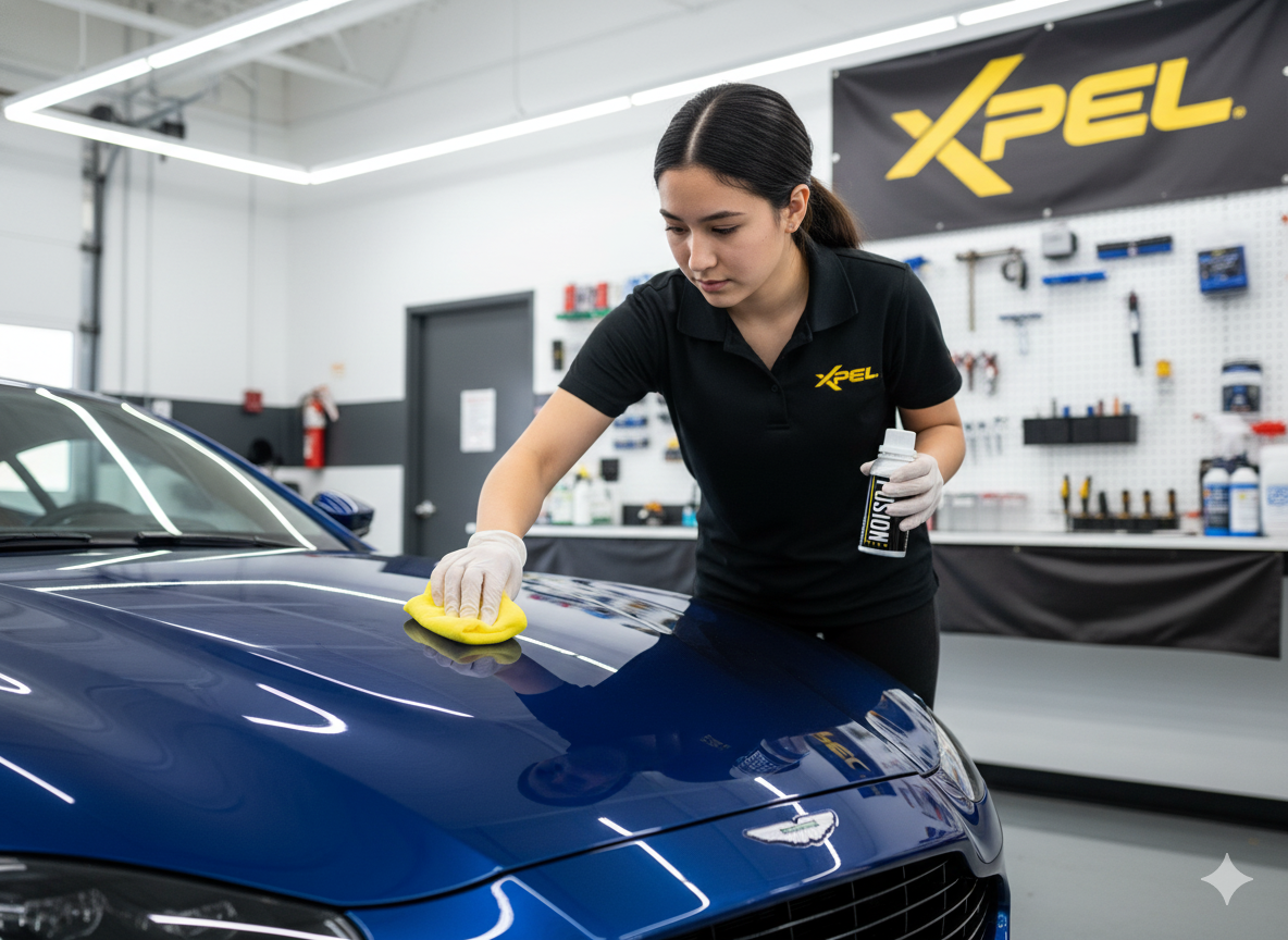 Aston Martin Ceramic Coating Application in Los Angeles | XPEL Fusion Plus