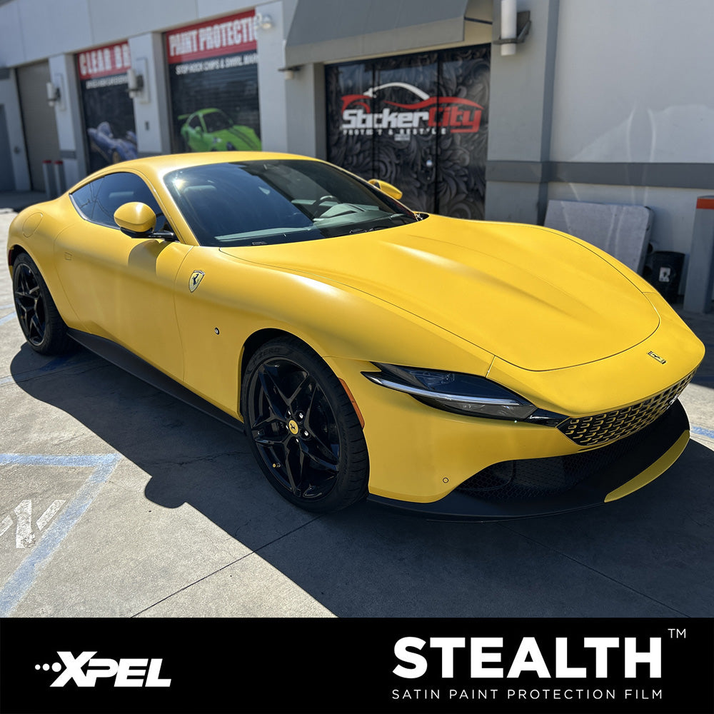 XPEL Ferrari Paint Protection Film PPF Clear Bra Installation Los Angeles