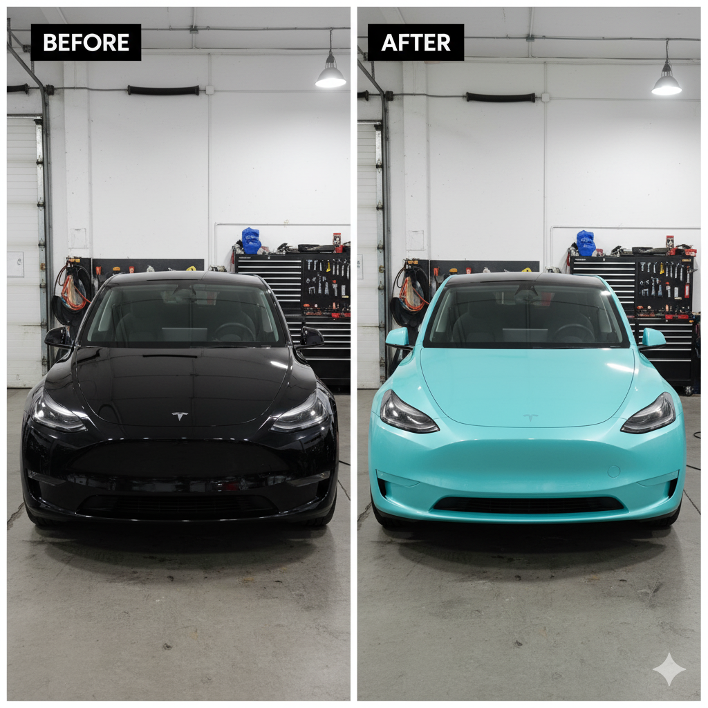 Tesla Color Change PPF Wrap Installation: Customization & Defense in Los Angeles