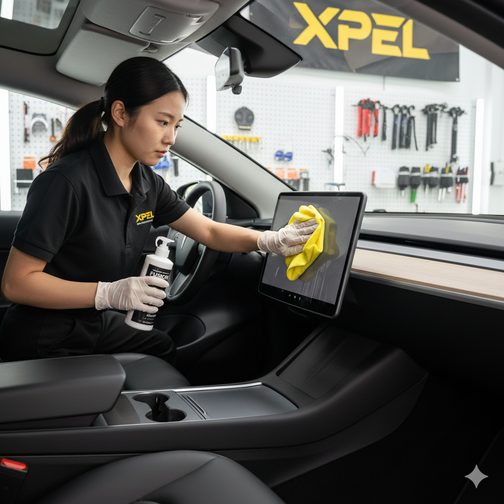 Tesla Ceramic Coating Application in Los Angeles | XPEL Fusion Plu