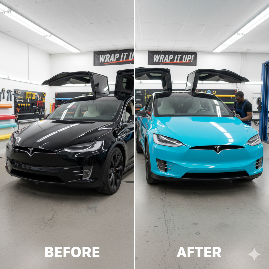 Tesla Color Change PPF Wrap Installation: Customization & Defense in Los Angeles